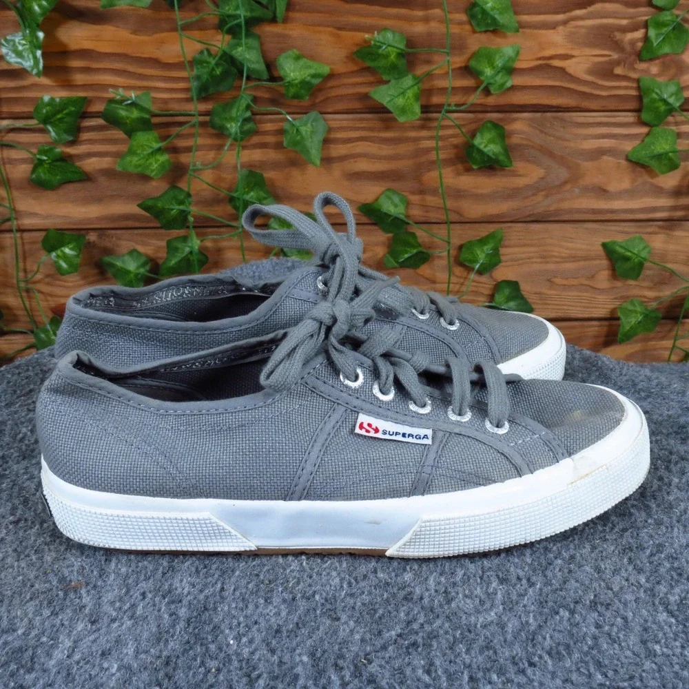 Superga 2750 Cotu‎ Classic Women Sneaker Size 7 Casual Everyday Grey Canvas